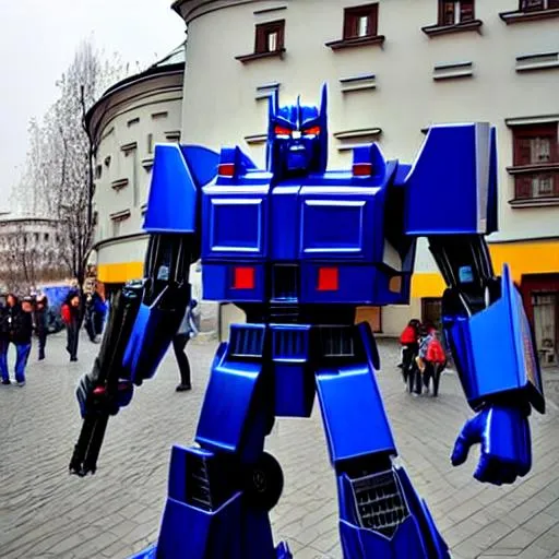 Prompt:  Optimus Prime in Kyiv