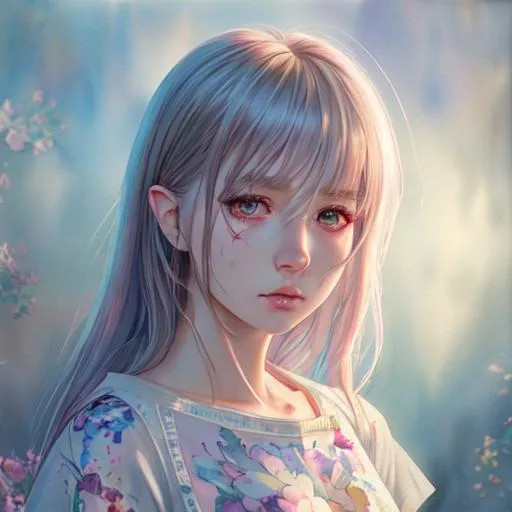 Prompt: Girl, Super realistic, hyperrealism, anime art concept, cartoon art concept, WLOP, Intricately Detailed, Magic, 8k Resolution, VRAY, HDR, Unreal Engine, Beautiful, Tumblr Aesthetic, Hd Photography, Beautiful Watercolor Painting, Realistic, Detailed, Painting By Olga Shvartsur, Svetlana Novikova, Fine Art, Soft Watercolor,  Extreme Detail, Digital Art, 4k, Ultra Hd, Mixed Media