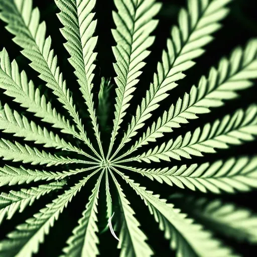 Prompt: a marijuana leaf extreme close up

