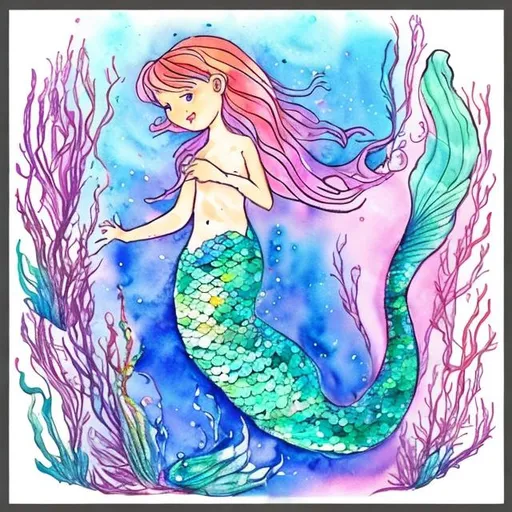 How To Draw Ariel The Little Mermaid ☆ Easy Pictures To Draw Step By Ste...  | Ariel drawing, Mermaid drawings, Little mermaid painting