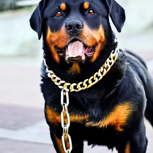 Rottweiler with hotsell gold chain