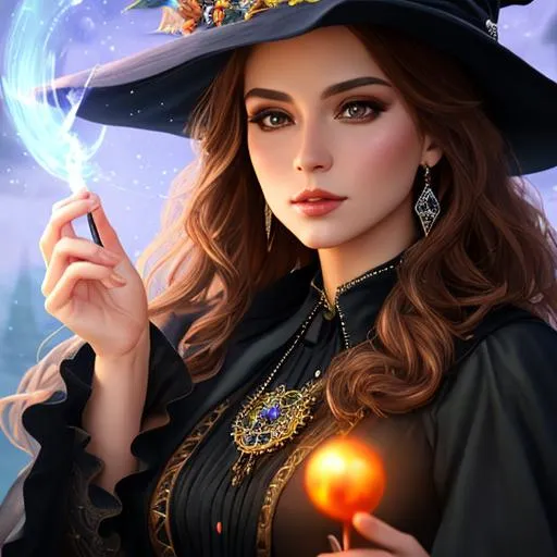 Prompt: beautiful witch, attracting and object with telekinesis oil painting, UHD, 8k, Very detailed, cinematic, realistic, photoreal, trending on artstation, sharp focus, studio photo, intricate details, full body
