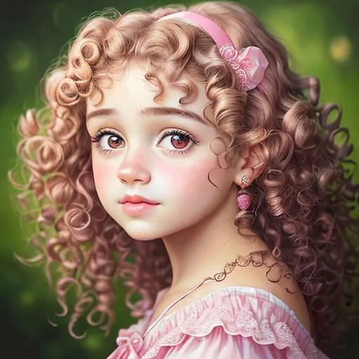 realistic portrait of a very beautiful young girl cu... | OpenArt