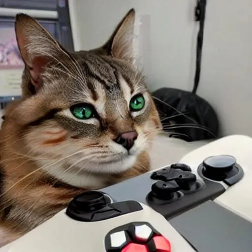 Prompt: gamer cat