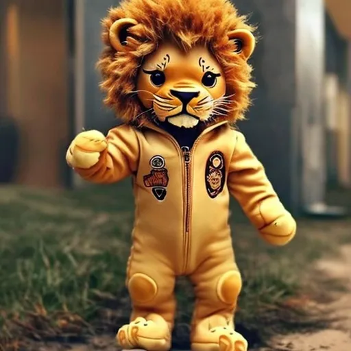 Prompt: cute lion with busniss suit on