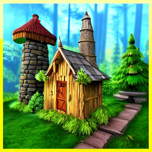 Fantasy Forest With A House Openart