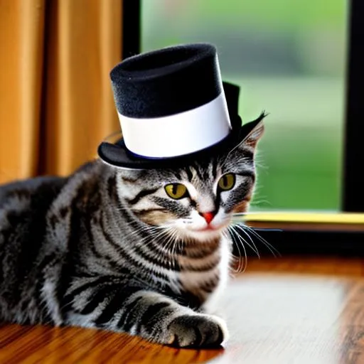 Prompt: cat in a top hat
