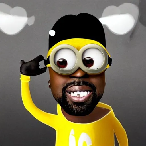 Prompt: Kanye as a minion