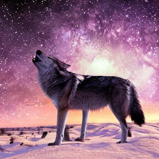 wolf in the milky way | OpenArt