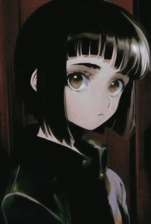 Prompt: 1girl, lain iwakura short hair, 90s style, clip hair, good illumination