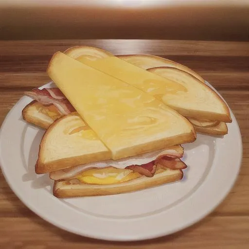 Prompt: Bacon,Egg,and Cheese Sandwich