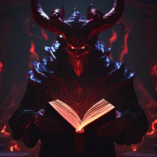 Prompt: "A Menacing digital Impasto of Demonic Tutor displaying Satanic Tome, stoic Malicious Aura, by Douglas Shuler, Alex Katz. Hyperfine details, Rendered in Unreal Engine 5, Cinematic Composition, Reimagined by industrial light and magic, smooth, 4k, ominous lighting, HDR, IMAX, Cinema 4D, shadow depth"