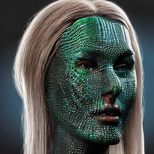 Prompt: Beautiful woman photorealistic made from beautiful Borg parts!