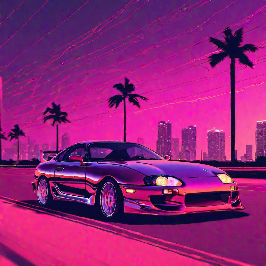 1994 toyota supra, synthwave, aesthetic cyberpunk, m... | OpenArt