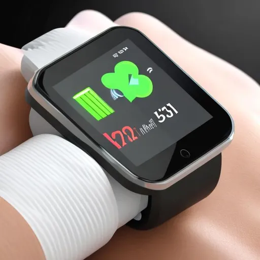 Prompt: smart wearable health monitor animated 