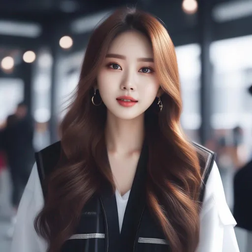 Prompt: Realistic Asian kpop idol woman full HD 4k