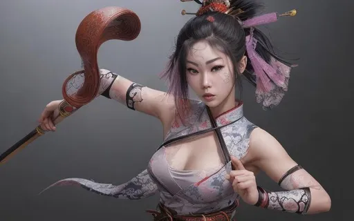 Prompt: Professional time lapse, over exposure Photo Realistic Image of a hyper stylized martial artist beautiful perfect young East Asian Woman, perfect super cute face, absolute proportions, amazing body, intricate hyper detailed random color hair, intricate hyper detailed Geisha style makeup, intricate hyper detailed full body visible, lean feminine body, leather and lace outfit, mythical ninja Assassin,

In a surreal ancient east Asian village, cherry trees lining the street,

HDR, UHD, high res, 64k, cinematic lighting, special effects, hd octane render, professional artist, studio lighting,

by Artstation illustrators, by DevianArt illustrators, intricate details, face,  full body portrait, headshot, illustration, UHD, 4K