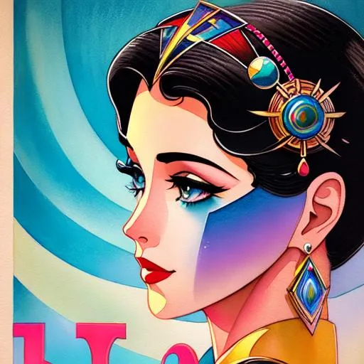 Prompt: art deco, poster, cartoon painting made by Luis Rojo, dance club, old paper, pastel colors, detailed made,
 Pastel colours, centered, approaching perfection, dynamic, highly detailed, watercolour painting, artstation, concept art, smooth, sharp focus, illustration
