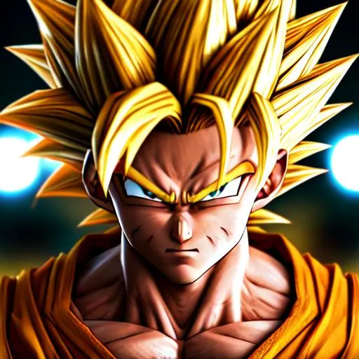 Goku, full body, super sayajin 3, highly detailed, 4k