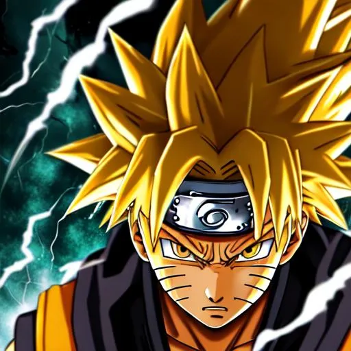 Prompt: Naruto,HD,Highly detailed,UHD,Super Saiyan, 8k