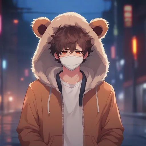 cool anime boy with hoodie