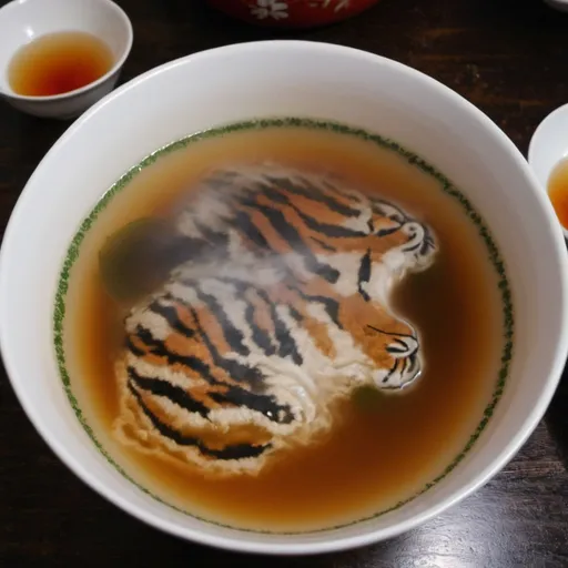 Prompt: boiling tiger soup