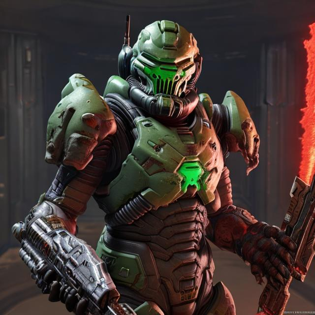 The doom slayer from doom eternal combined with Samu... | OpenArt