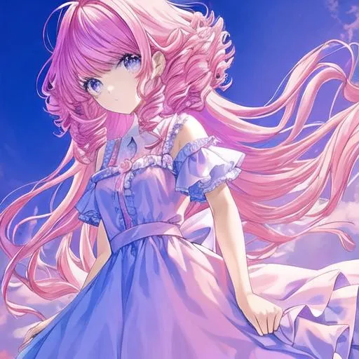 A beautiful girl like Cotton candy, best quality, An... | OpenArt