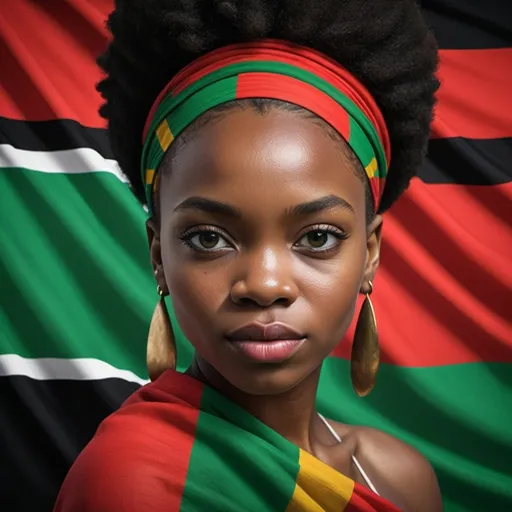 Prompt: pan-African Flag