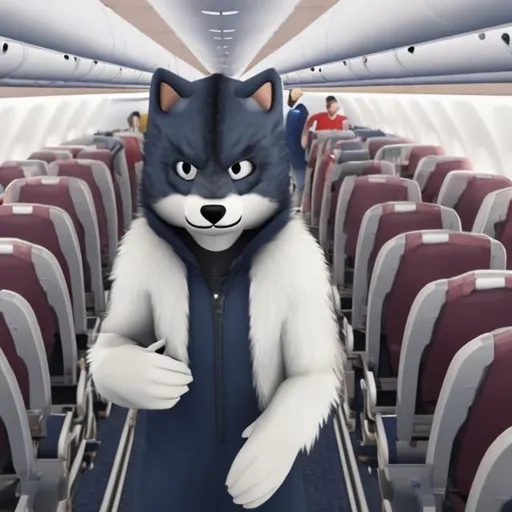 Prompt: plane furry