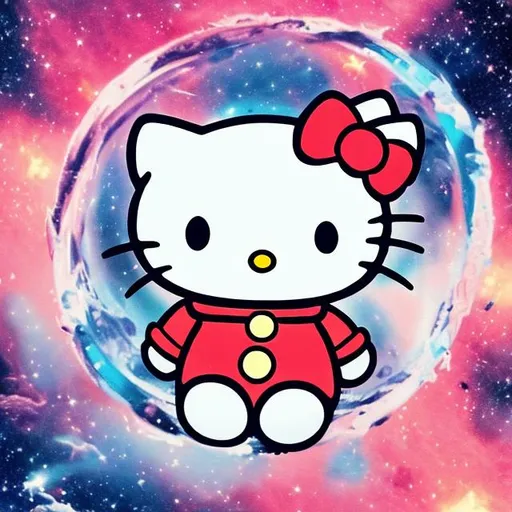 Prompt: Hello Kitty in space