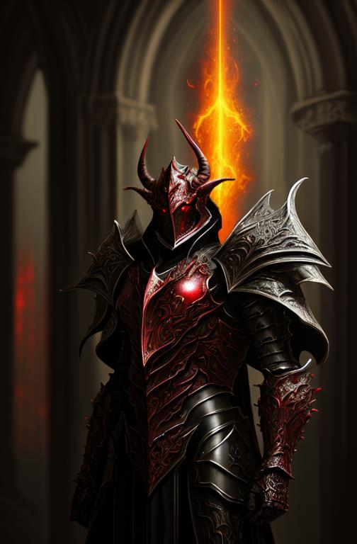 In Demonic crimson Armor, Full HD render + immense d...