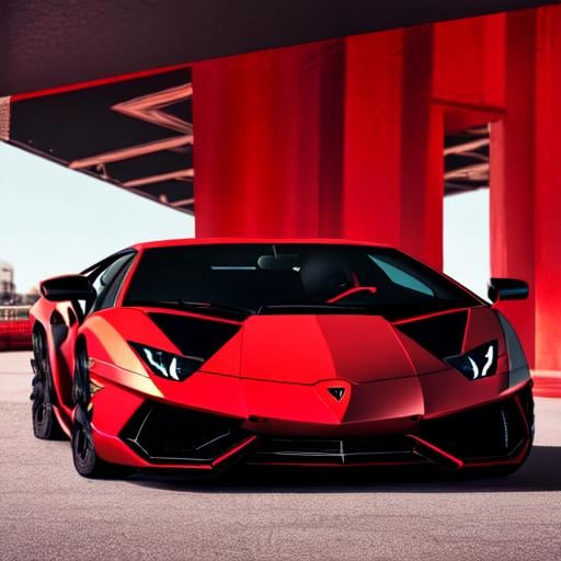 Highly detailed Lamborghini, black interior, red sec...