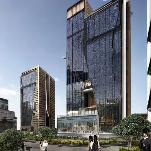 Prompt: Design a Building in the heart of a bustling urban environment that fuses the iconic styles of Norman Foster and Omar Yezid Barrera with a hyper-realistic interpretation of lucio costa and oscar niemeyer style. 

The building's exterior should feature a dynamic design that incorporates the signature elements of both Foster and Barrera. The use of glass, steel, and concrete should be prominent, creating a sleek and modern aesthetic that complements the surrounding architecture.

The building's façade should be shaped like a lucio costa and oscar niemeyer, with a rectangular base and a curved roof that slopes upwards. The booth would be sculpted from steel and glass, and the glass panels would be tinted in shades of red to represent the iconic color of New York. The booth would be designed to create a sense of solidity and permanence, giving the building a strong and enduring appearance.

To complete the design, the building should be illuminated by a series of LED lights that create a warm and inviting atmosphere, showcasing the unique shape and design of the building.

The final digital illustration should be created using advanced software such as SketchUp, Rhino, or AutoCAD, and should capture the vibrant and innovative spirit of London's urban culture. The design should be hyper-realistic, highly detailed, and rendered in 8k resolution with a cinematic lighting style that showcases the unique architectural features of the building, editorial style photo, front view, Miami references, with a cat in street, women in miniskirt in the street