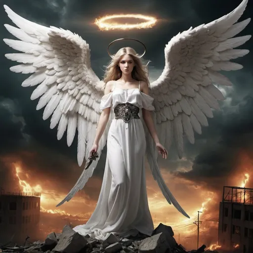 Prompt: What will the Angel Sariel look like during the Apocalypse 