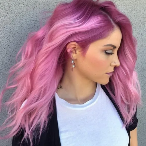 Prompt: pink hair