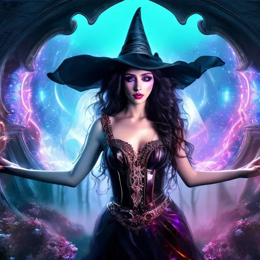 Prompt: HD 4k 3D 8k professional modeling photo hyper realistic beautiful witch woman ethereal greek goddess of poison, misery and sadness
white hair brown eyes gorgeous face dark skin red shimmering dress jewelry full body surrounded by magical glowing light hd landscape background of enchanting mystical fog mist 