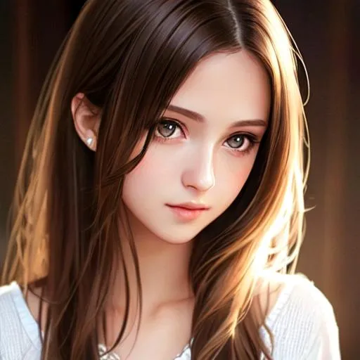 Prompt: beautiful, dim light, casual clothes, cinematic shot, brown silky hair, floting hair, hopeful, detailed pretty face, pale skin, black eyes

(masterpiece), realistic, (portrait of a girl), beautiful face, cinematic light, a beautiful woman, beautiful eyes, perfect anatomy, very cute, princess eyes, (golden eyes) , (frame the head), Centered image, stylized, bioluminescence, 8 life size, 8k Resolution, human hands, wonder full, elegant, approaching perfection, dynamic, highly detailed, character sheet, concept art, smooth, facing directly at the viewer positioned so that their body is symmetrical and balanced, stunningly beautiful teenage girl, detailed hairstyle,