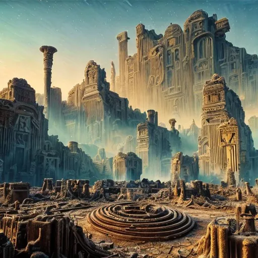 A mesmerizing and surreal depiction of a post-apocal... | OpenArt