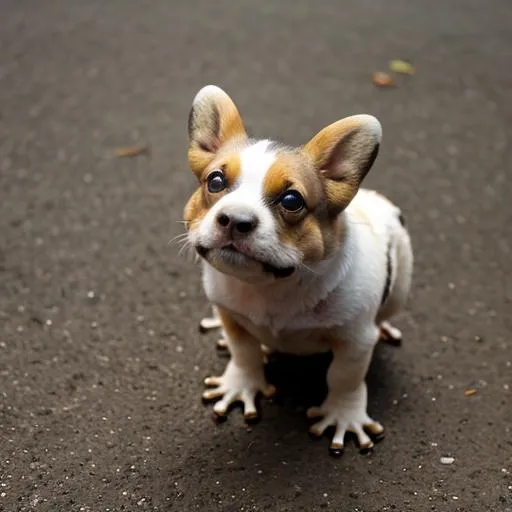 Prompt: bull frog corgi