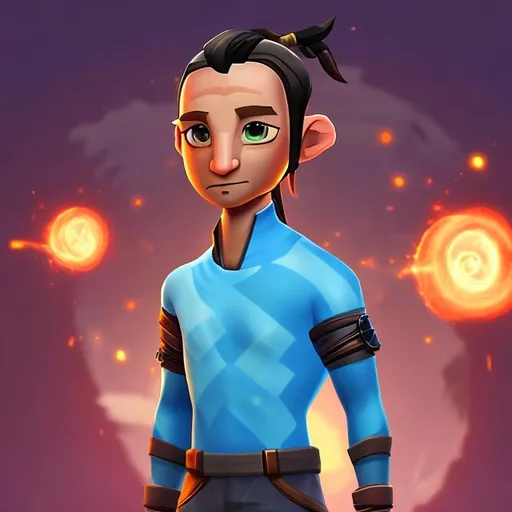 Prompt: create a single cool character to use as an avatar in a game
