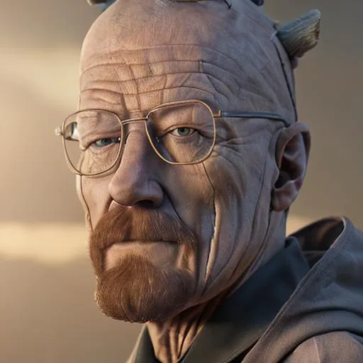 Prompt: walter white nightmare fuel also has ak-47 please and thank you 