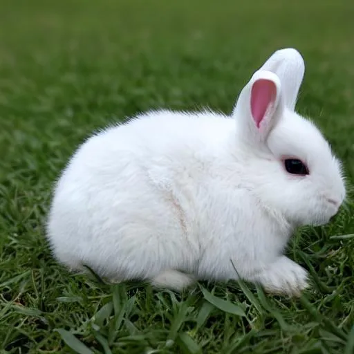 Prompt: White baby bunny