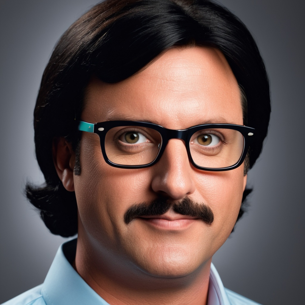 Photorealistic portrait of Bob Belcher.