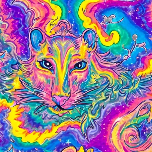 Prompt: Lisa frank style of psychic reading