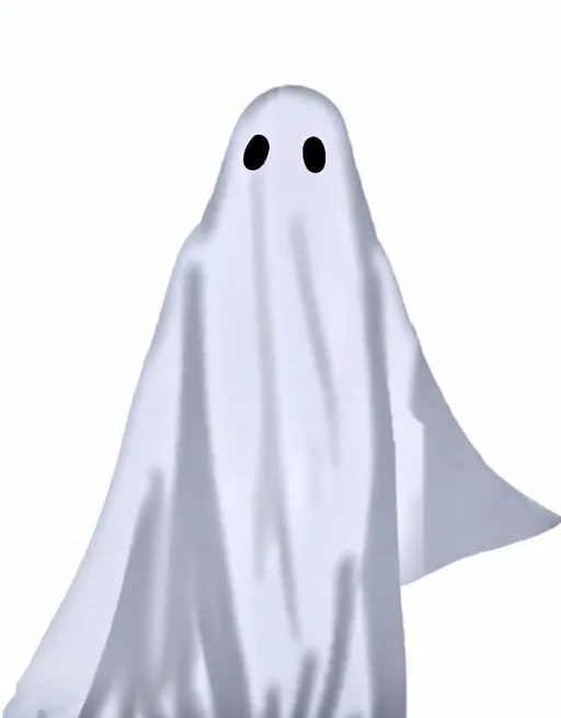 Prompt: N as a cute sheet ghost