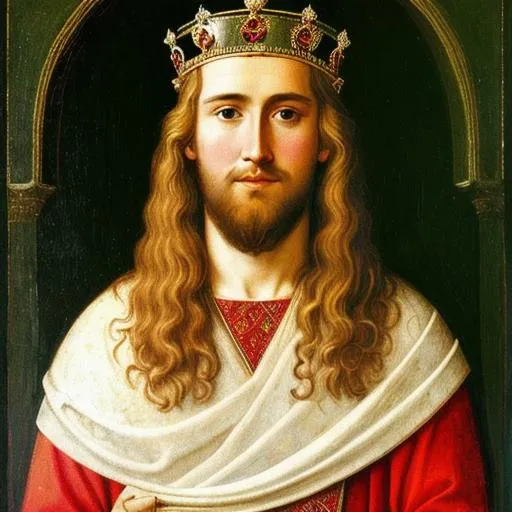 portrait of a 10th-century Spanish light-haired king | OpenArt