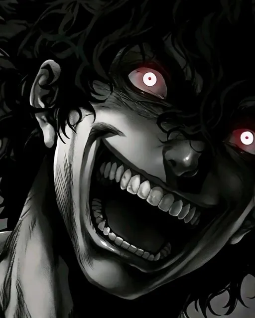 Prompt: Baki going insane