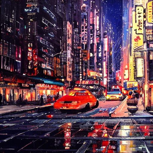 painting of New York, studio Ghibli, nostalgic light... | OpenArt