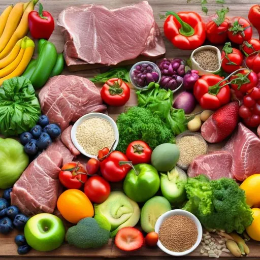Prompt: Eating healthy for less money. Low carb, low sugar foods, fruits, vegetables, whole grains, meats, legumes